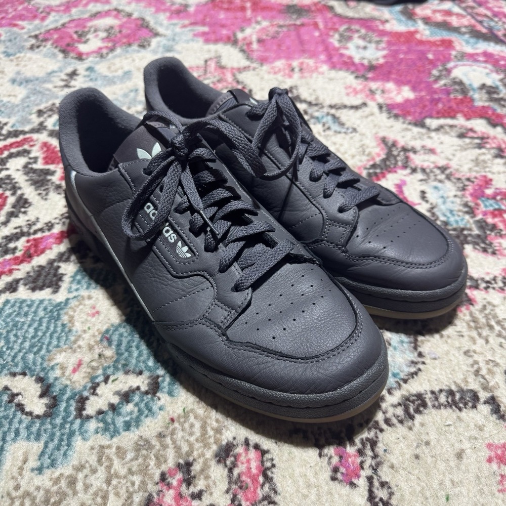 Adidas‎ Continental 80 Grey Men's Size 11 Retro Classic Low Top Sneakers Shoes